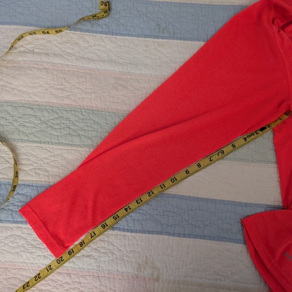 Nike Dri-Fit long-sleeved orange pullover crewneck workout top Women's Sz M - Picture 8 of 12